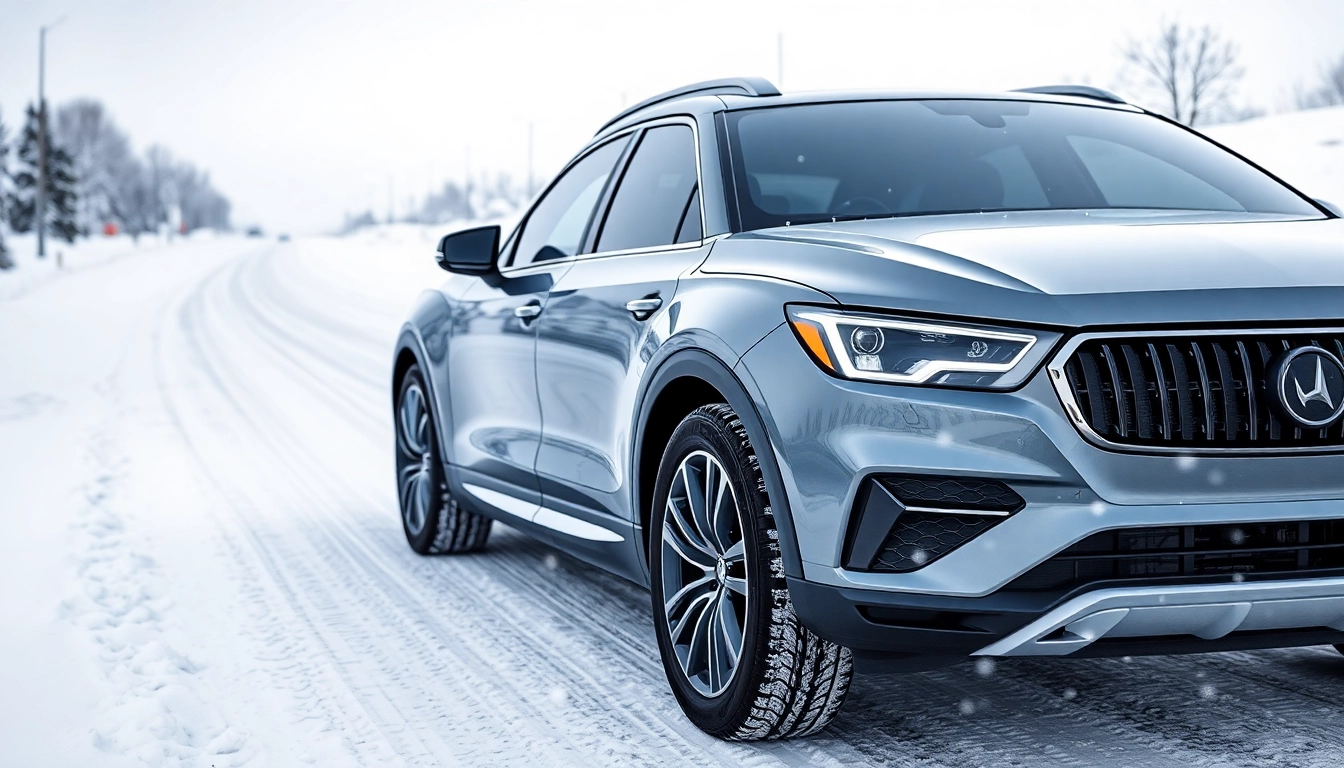 PPF winter road salt protection on a vehicle in a snowy environment showcasing its durability.