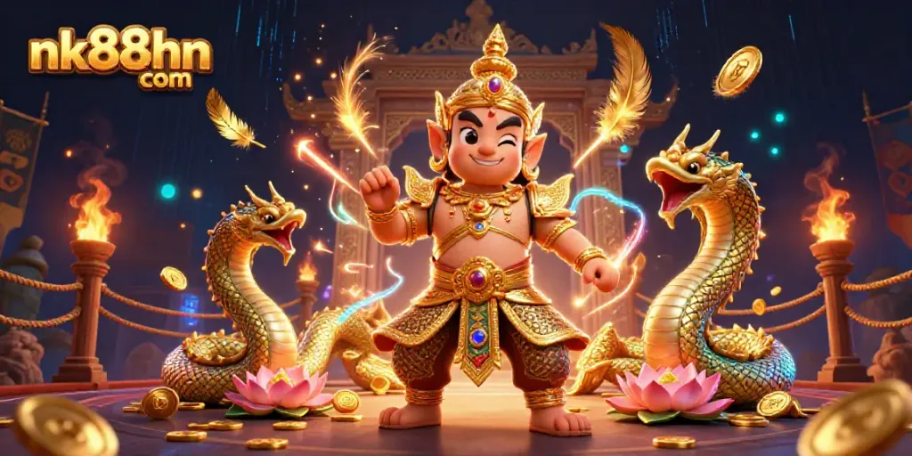 Engage with nk88hn com at this vibrant casino scene showcasing thrilling elements of online gaming.