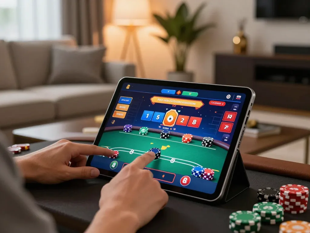 Players engaging in strategic poker gameplay on Trang chủ MM88 platform, showcasing vibrant graphics and user-friendly interface.