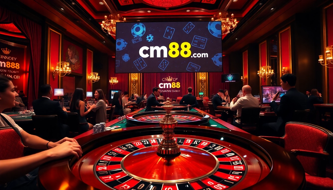 Experience thrilling gameplay at cm88 com with vibrant casino tables and exciting gambling action.