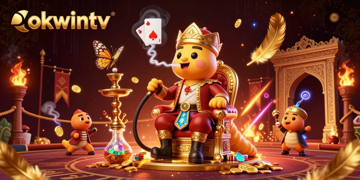 Experience thrilling poker action with okwintv in a vibrant fantasy casino scene.