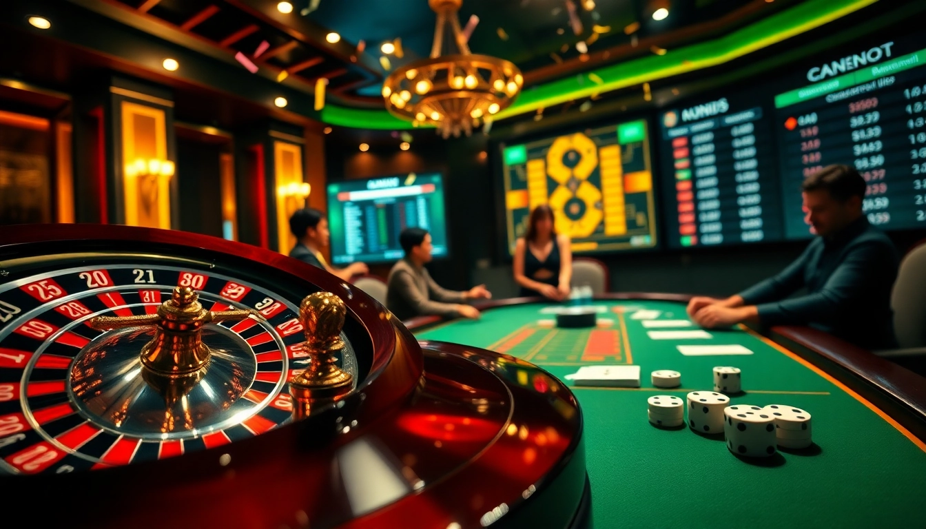 Experience the thrill of online gambling at https://789pcenter.it.com, featuring an exciting casino scene.