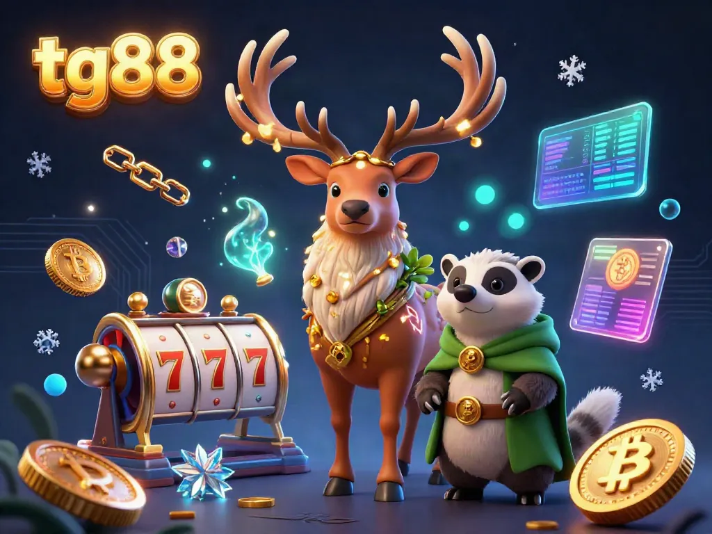 Join the thrilling gaming experience at tg88 with a Celtic druid stag and badger surrounded by vibrant slot elements.