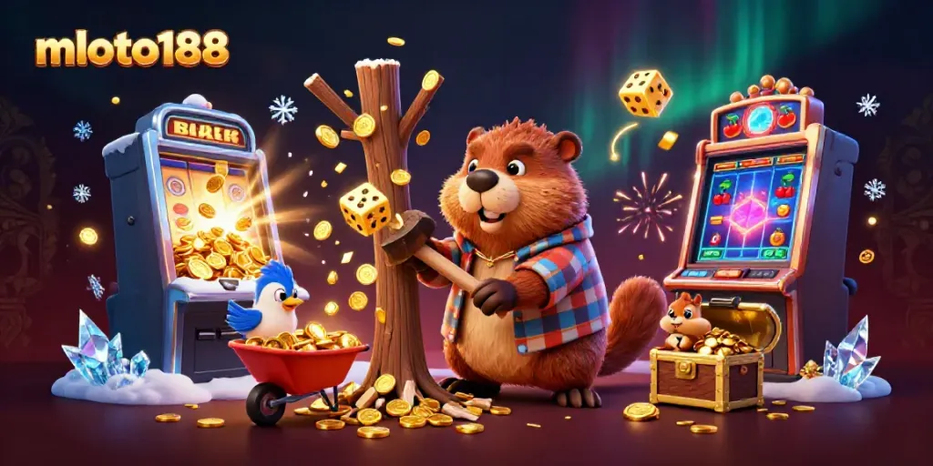 Engage with the vibrant mloto188 casino scene featuring joyful characters and gambling excitement.