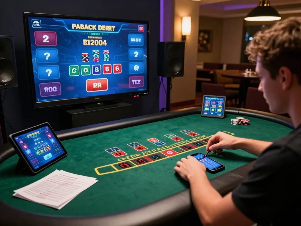 Player engaged in online casino gameplay at home with go88vv app on screen, displaying gameplay strategy.