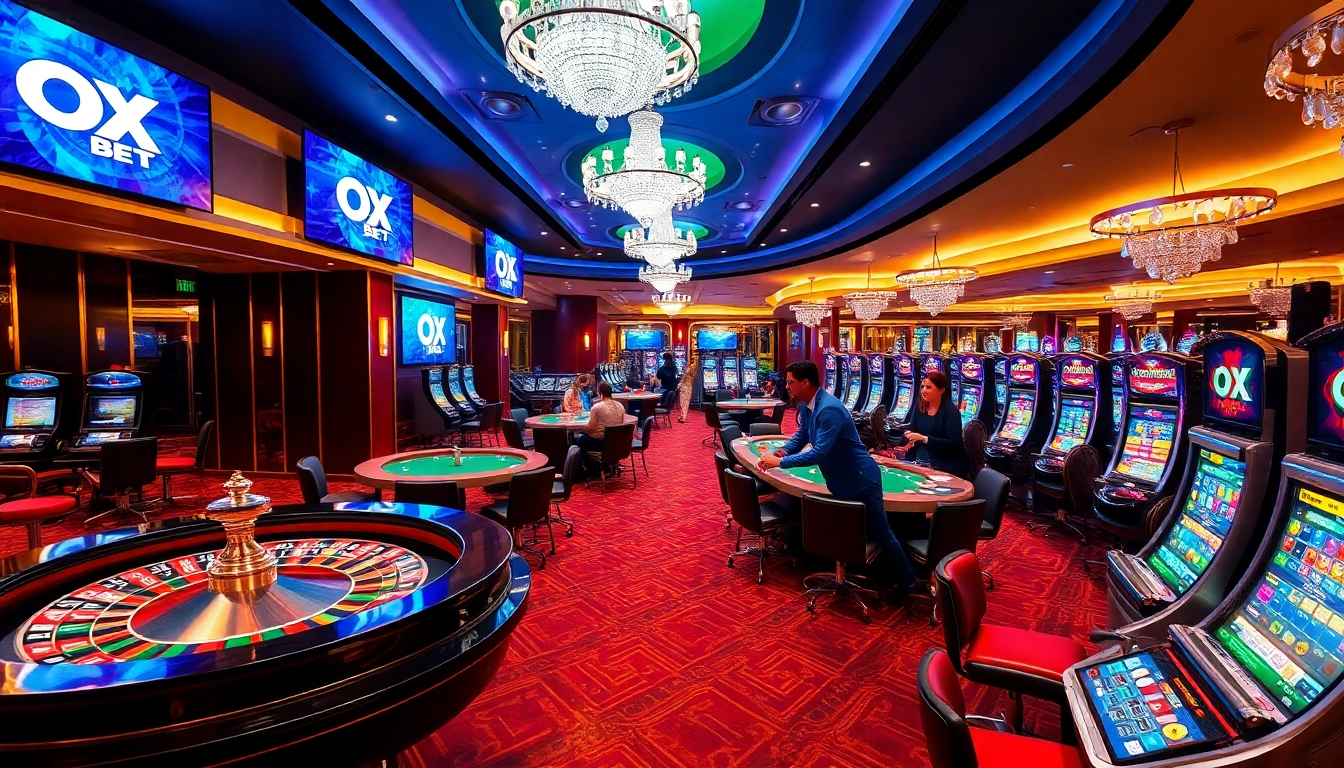 Experience thrilling gameplay at OX BET casino with vibrant slot machines and exciting poker action.