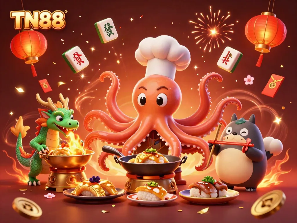 Experience TN88 with vibrant characters and casino-themed elements sparking excitement.