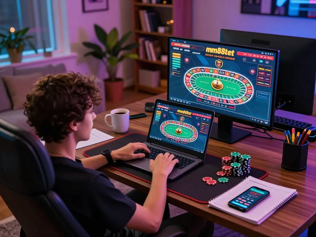 Experience live dealer gameplay on mm88bet with an engaging online gaming setup and cozy atmosphere