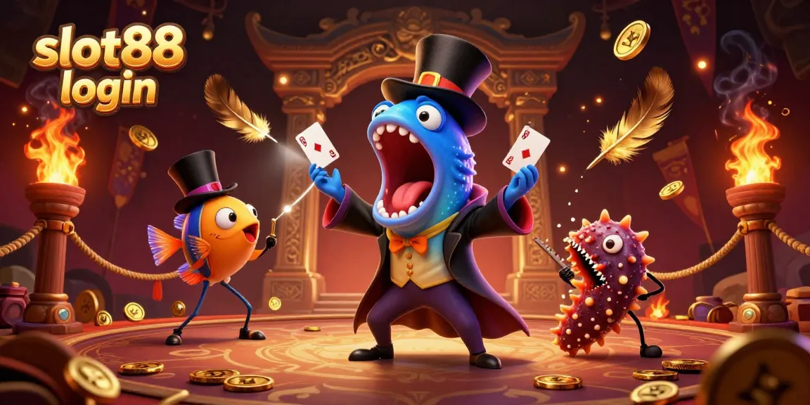 Spin the reels with slot88 login in a vibrant, magical underwater casino scene featuring sea creatures.