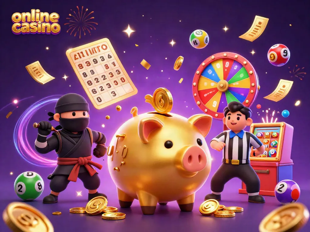 Experience a vibrant online casino adventure with lively characters and dynamic game elements.