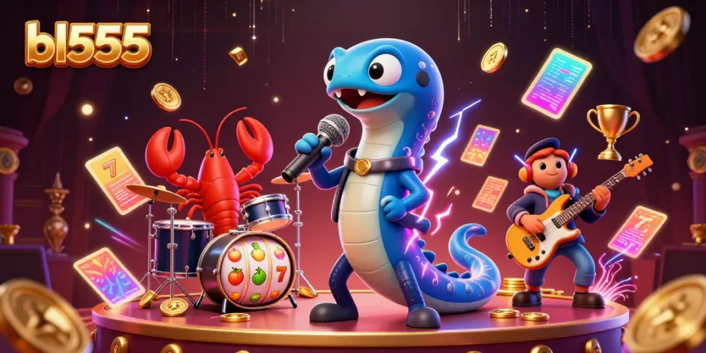 Play exciting games at bl555 with a vibrant underwater casino featuring unique characters and dynamic elements.