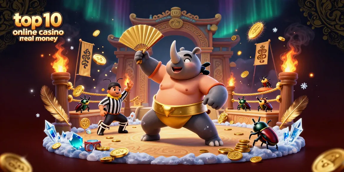 Engaging illustration showcasing top 10 online casino australia real money with dynamic characters and elements