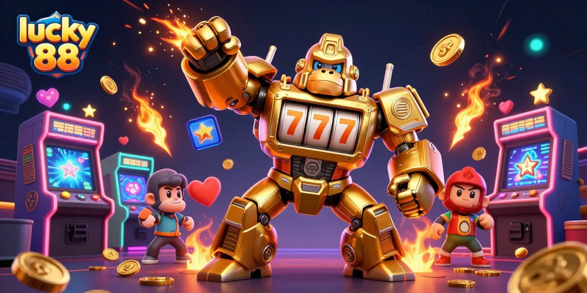 Intensify your gaming with the lucky 88 slot machine featuring vibrant arcade elements and dynamic characters.
