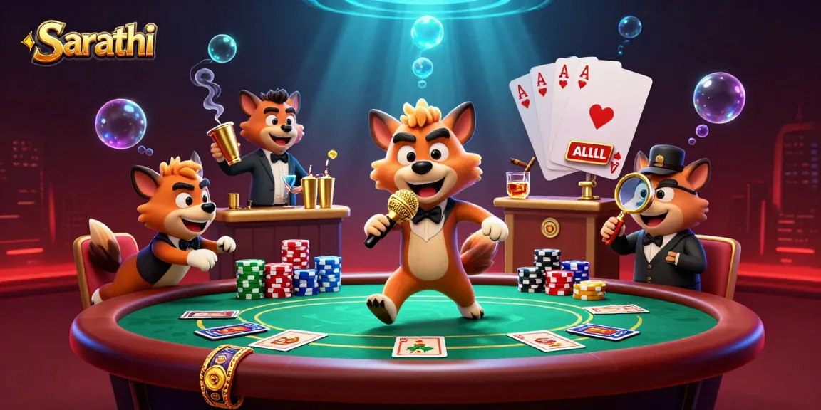 Watch the hyena trio at a comedy casino as sarathi entertains while serving drinks!