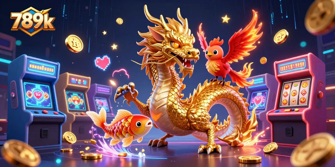 Experience thrilling wins at 789k with a vibrant 3D casino theme featuring dragons and dynamic game elements.