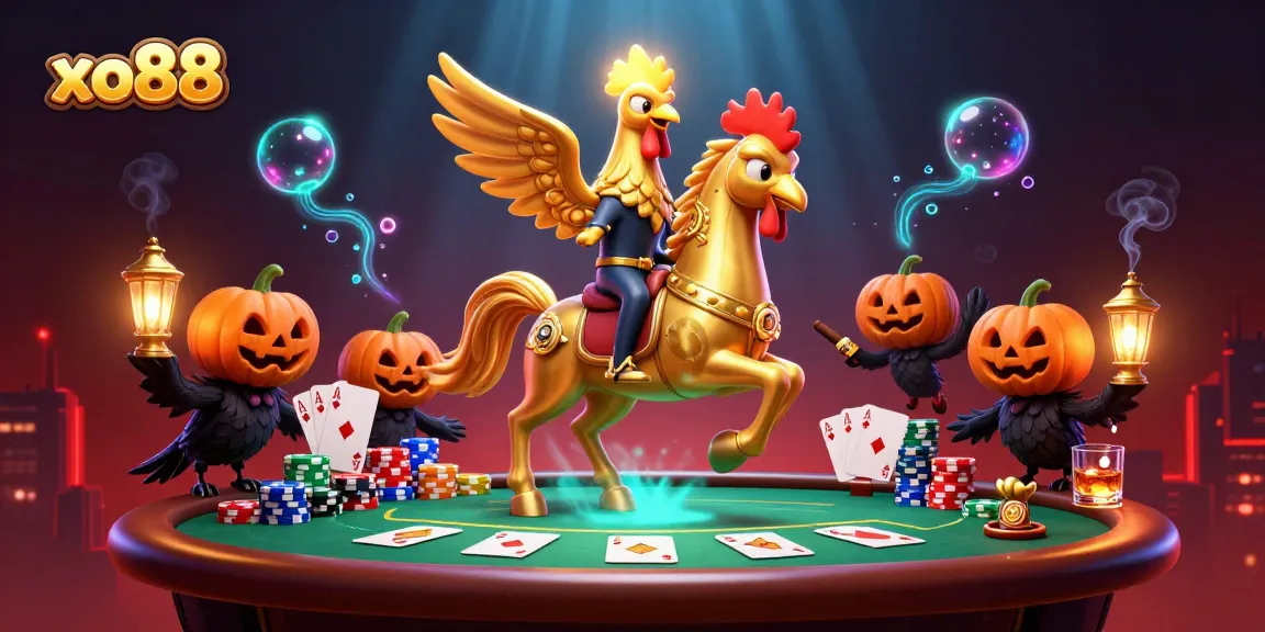 Experience thrilling gameplay with xo88, a golden rooster in a vibrant casino realm.